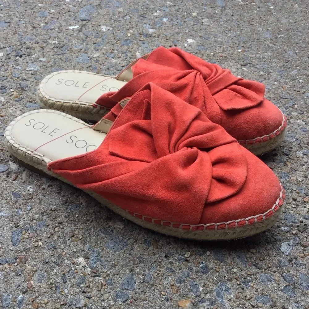 Sole Society Sammie Coral Espadrille Slides